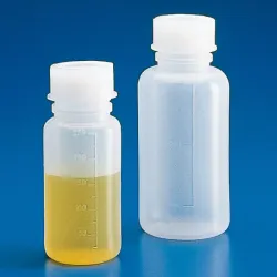Gegradueerde flessen met wijde hals polyethyleen 50 ml | 38 mm (opening Ø  24 mm) | 88 mm | 10 ml | DIN GL32